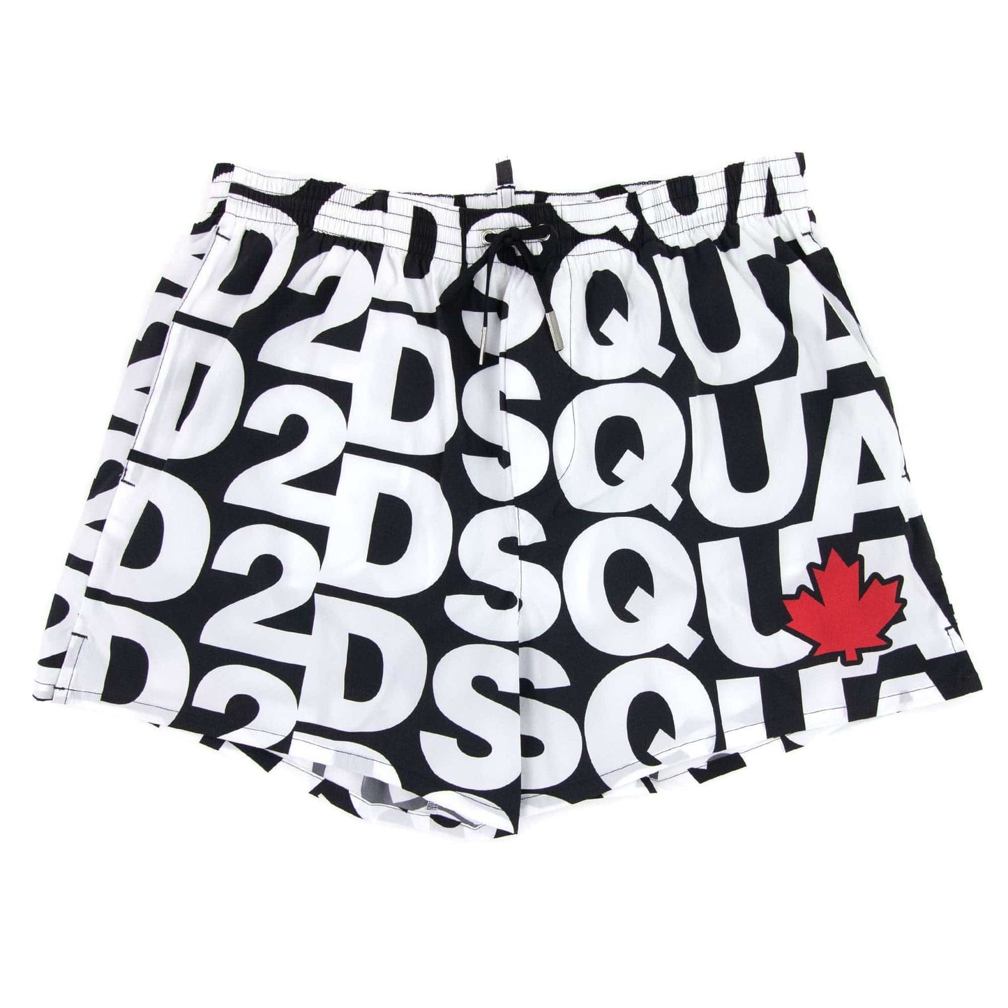 Dsquared2 Swim Shorts & Underw D2 Print Logo Swim Shorts Black/white