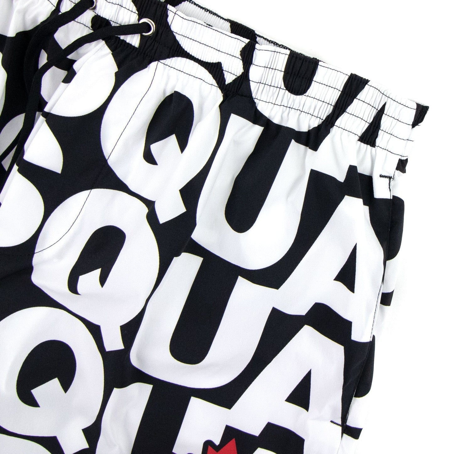 Dsquared2 Swim Shorts & Underw D2 Print Logo Swim Shorts Black/white