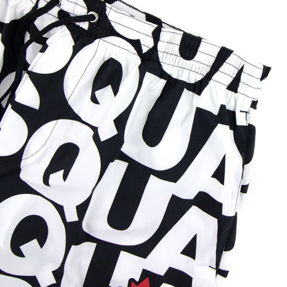 Dsquared2 Swim Shorts & Underw D2 Print Logo Swim Shorts Black/white