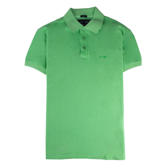 Armani Jeans Aj Eagle Chest Logo S/s Polo Verde Green