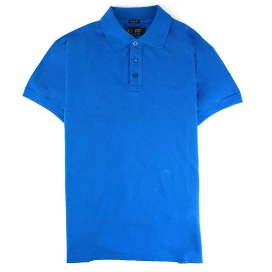 Armani Jeans Aj Eagle Chest Logo S/s Polo Blue