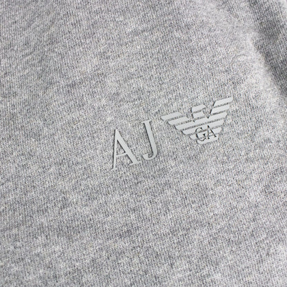 Armani Jeans Aj Rubber Logo Cotton Shorts Melange Grigio