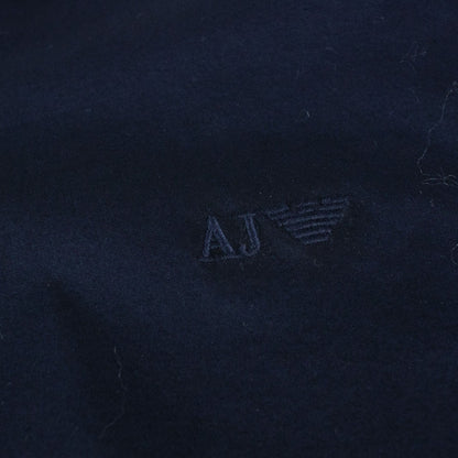 Armani Jeans Logo Italian Fabric S/s Shirt Navy Blue