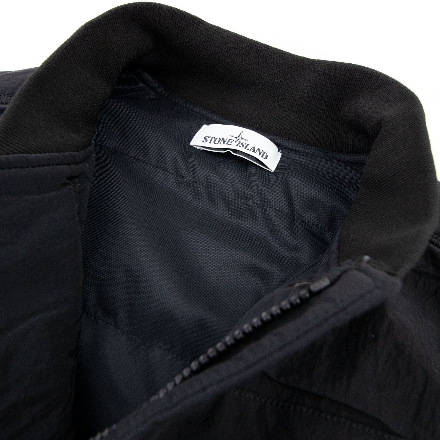 Stone Island House Check Wool And Nylon Jacket Dark Grey V0065