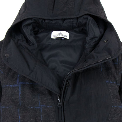 Stone Island House Check Wool & Nylon Jacket Dark Grey V0065