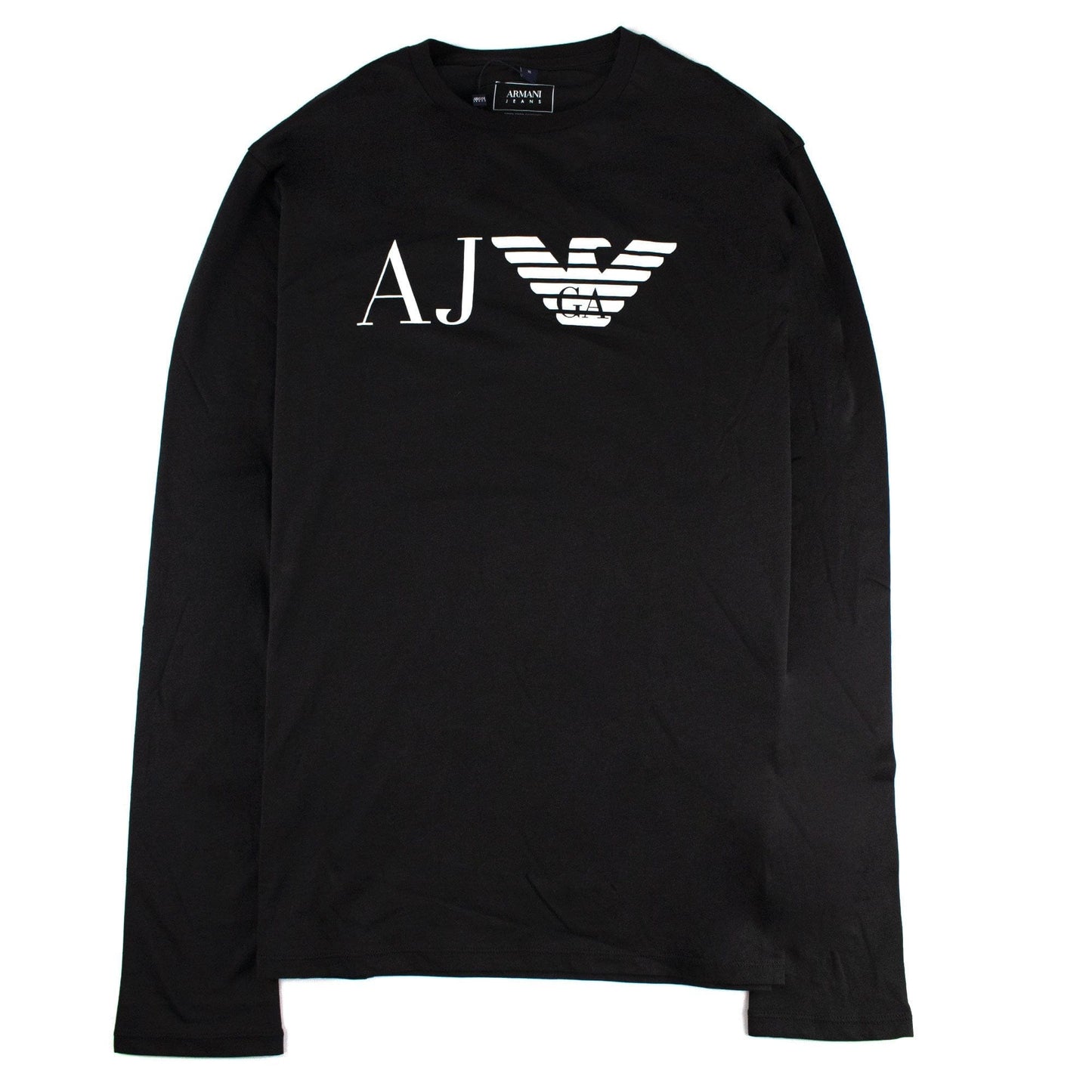Armani Jeans Aj Eagle Logo L/s T Shirt Black