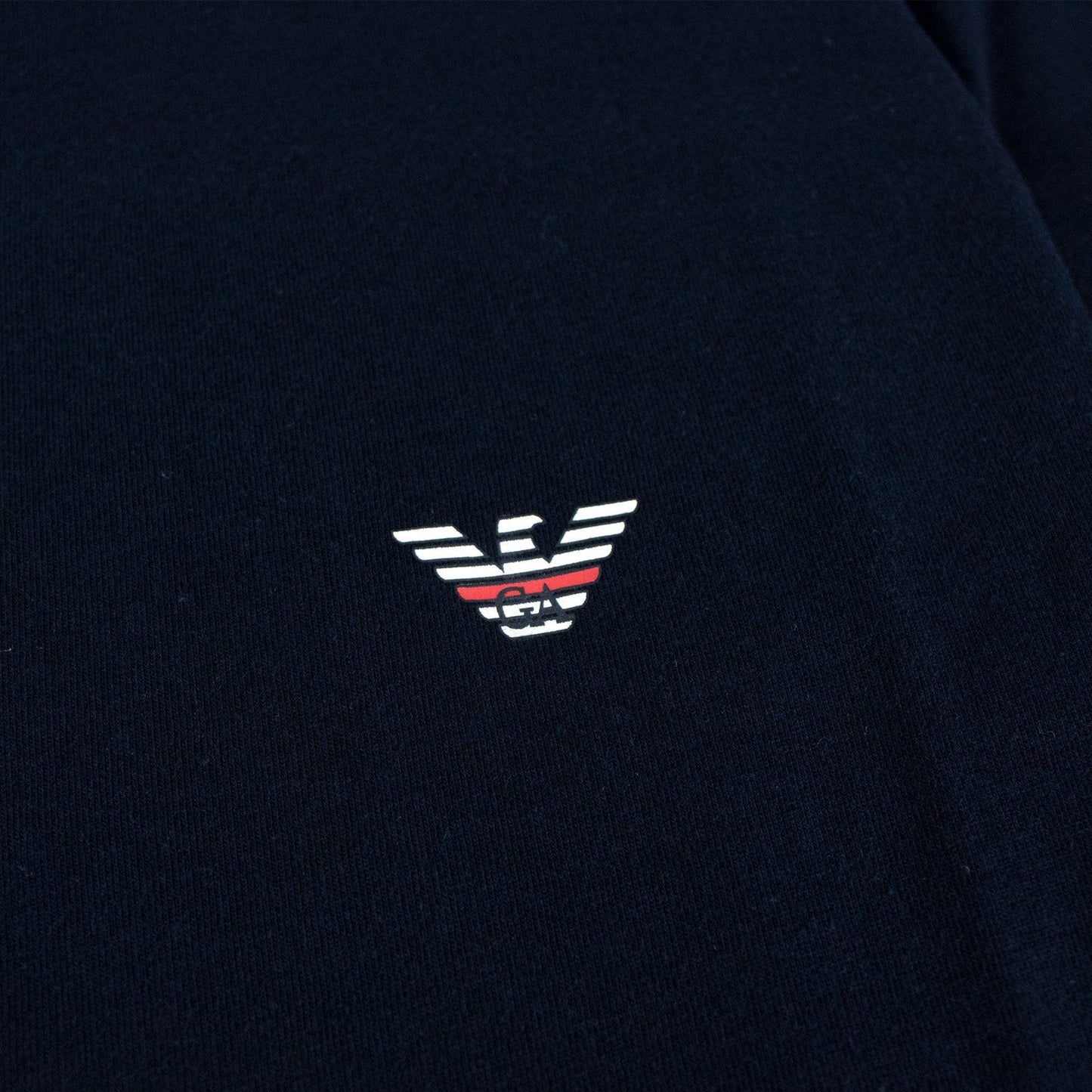 Emporio Armani Eagle Front &amp; Back Logo T Shirt Navy