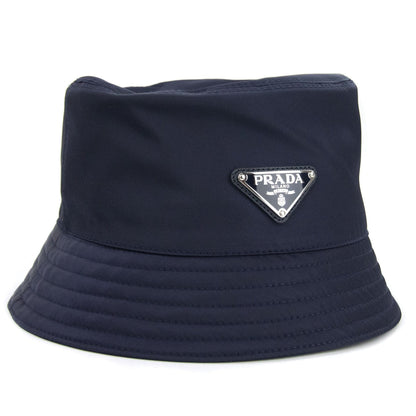 Prada Nylon Logo Bucket Hat Blue
