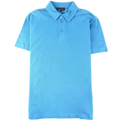 Emporio Armani Stripe Back Logo S/s Polo Turquoise