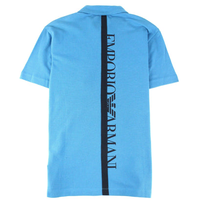 Emporio Armani Stripe Back Logo S/s Polo Turquoise