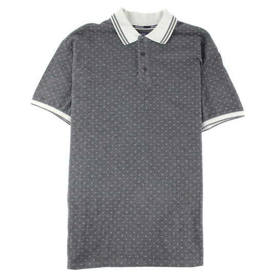 Armani Jeans All Over Print Logo S/s Polo Grigio