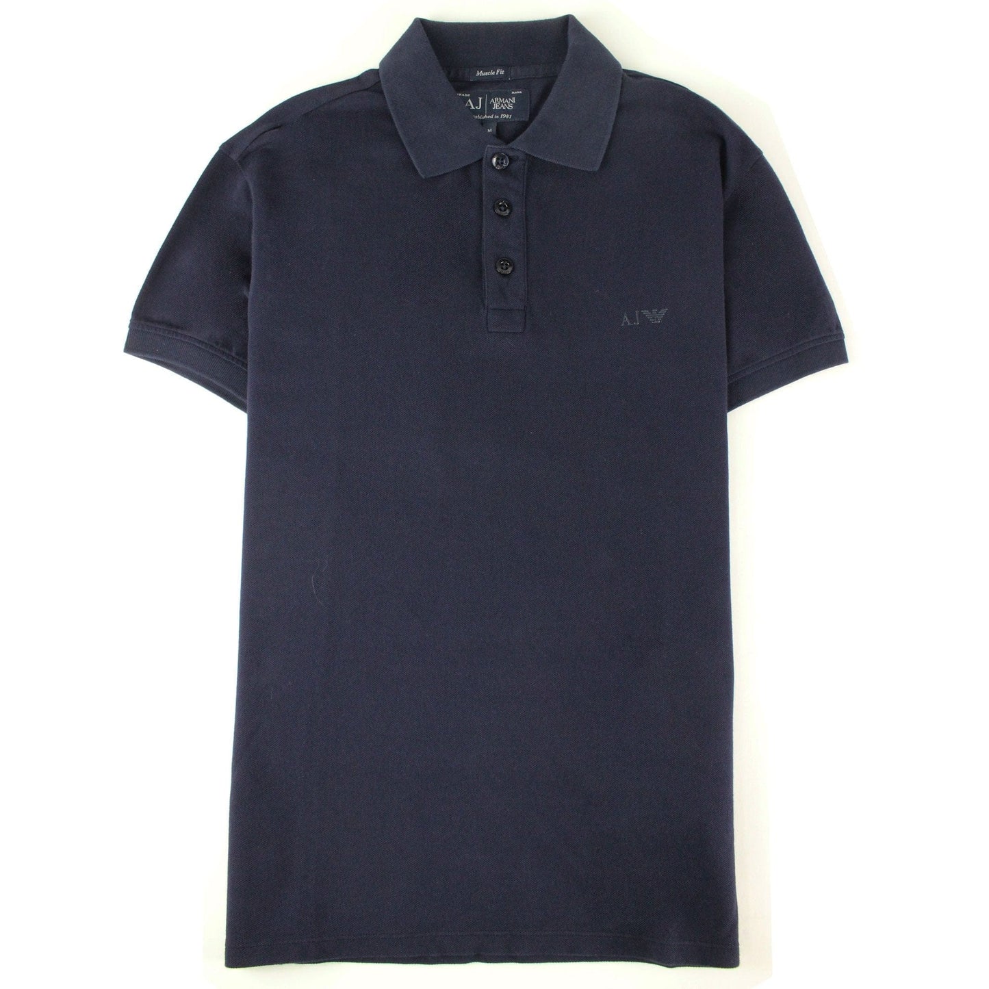 Armani Jeans Aj Eagle Chest Logo S/s Polo Navy Blue