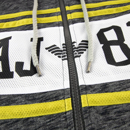 Armani Jeans Aj 81 Zip Up Hoodied Sweatshirt Bicolore