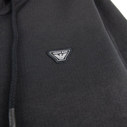 Armani Jeans Eagle Logo Zip Up Hoody Black