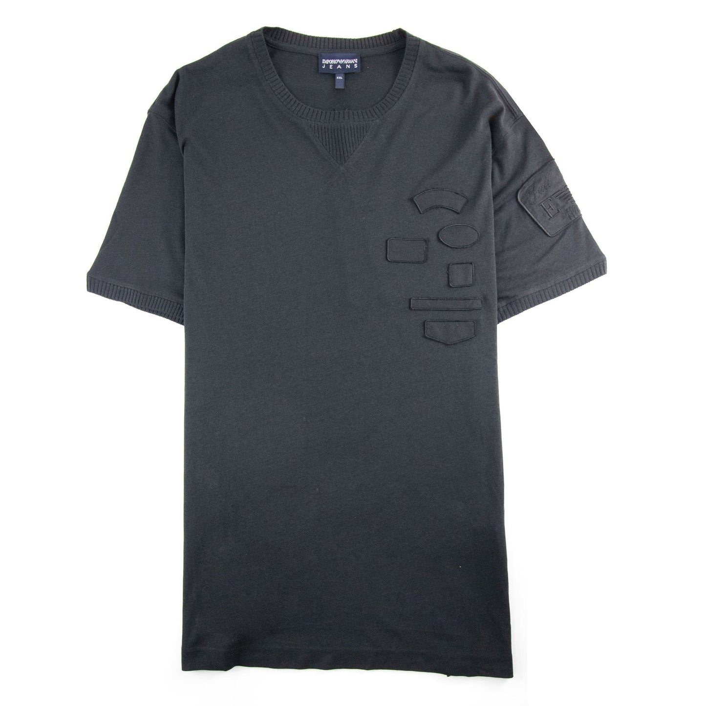 Emporio Armani Rib Crewneck S/s T Shirt Black