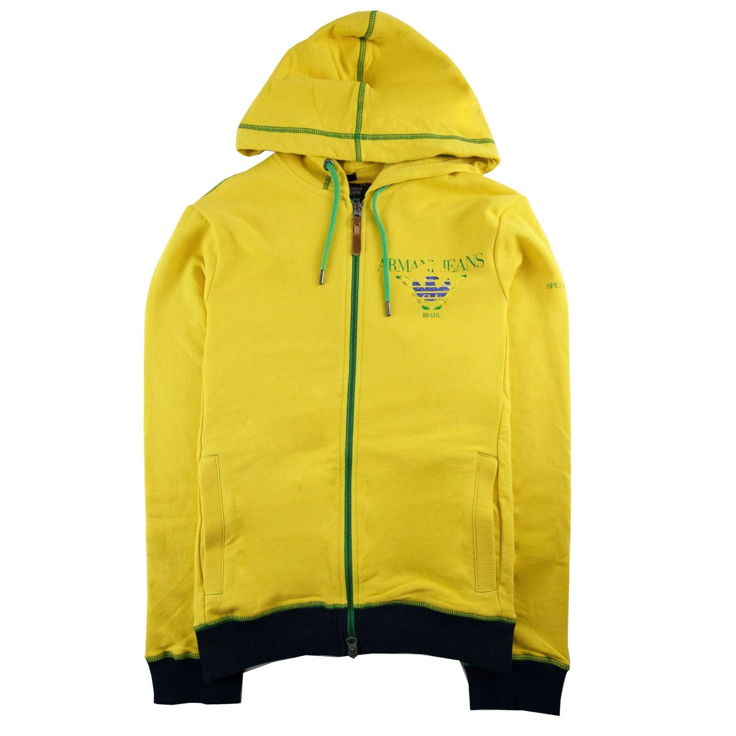 Armani Jeans Special Edition Zip Up Hoody Yellow