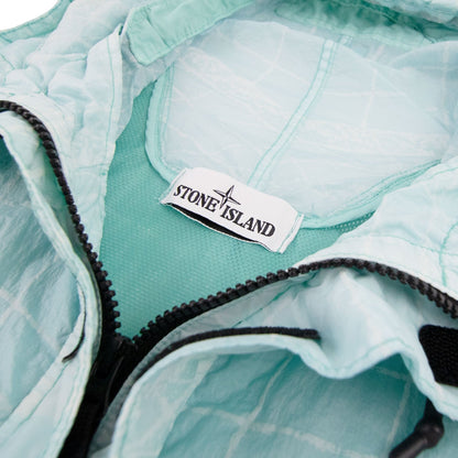 Stone Island 42999 Reflective Grid On Lamy-tc Parka Aqua V0044