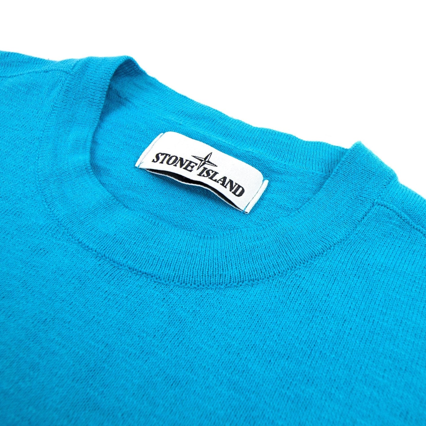 Stone Island 502b0 Fine Knit Sweater Sky Blue