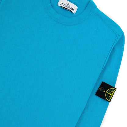 Stone Island 502b0 Fine Knit Sweater Sky Blue