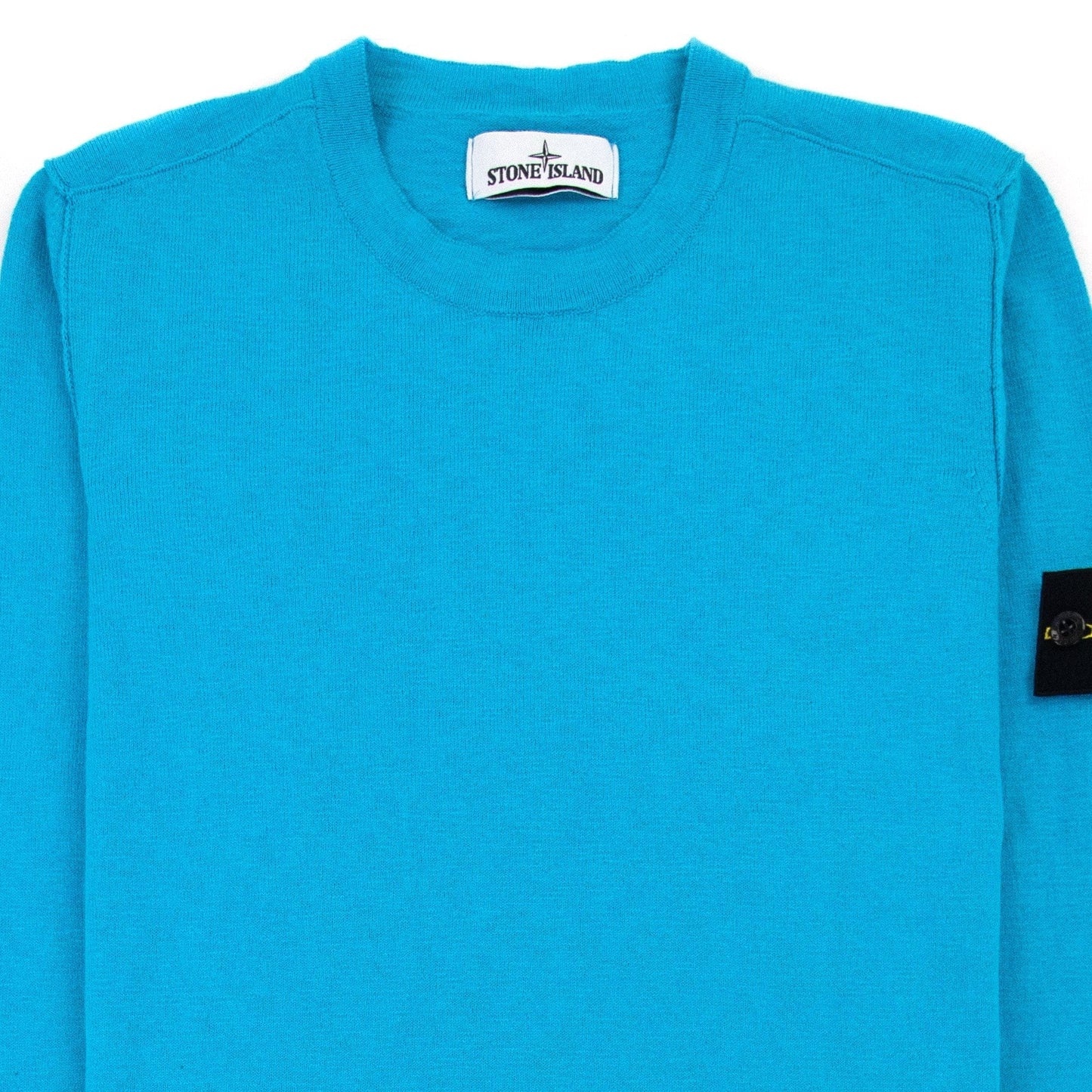 Stone Island 502b0 Fine Knit Sweater Sky Blue