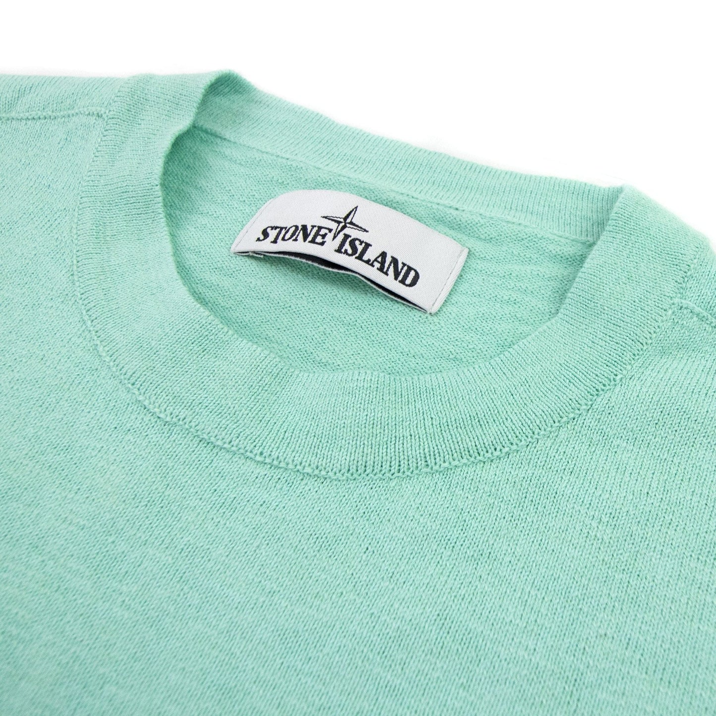 Stone Island 502b0 Fine Knit Sweater Mint Green