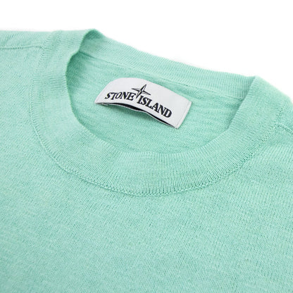 Stone Island 502b0 Fine Knit Sweater Mint Green