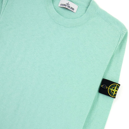 Stone Island 502b0 Fine Knit Sweater Mint Green