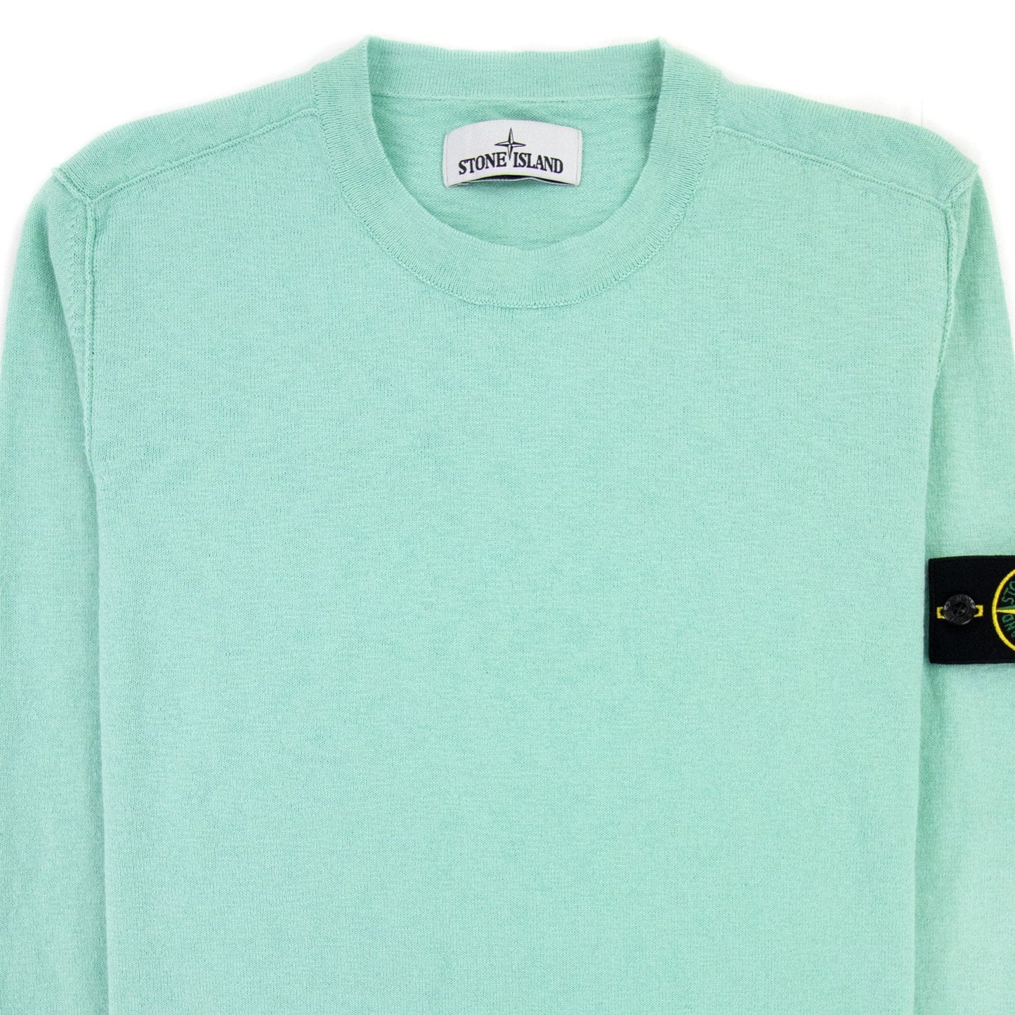 Stone Island 502b0 Fine Knit Sweater Mint Green