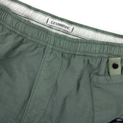 Cp Company Flatt Nylon Garment Dyed Lens Swim Shorts Green 664