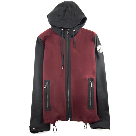 Versace Jeans Panno Compact Hoodied Jacket Black/burg