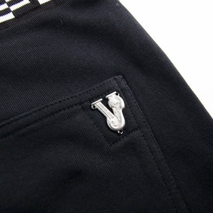 Versace Jeans Waist &amp; Cuff Logo Pants Black