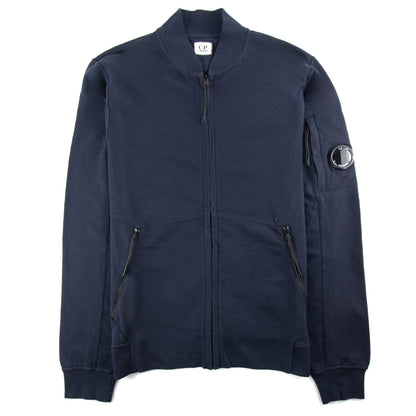 Cp Company Funnel Neck Watch-viewer Lens Zip Up Sweatshirt Navy 888