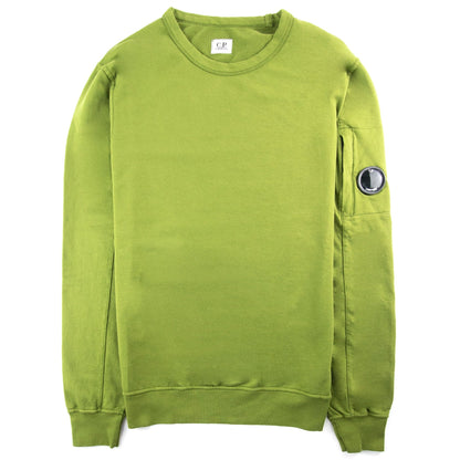 Cp Company Light Fleece Lens Crew Sweatshirt Green