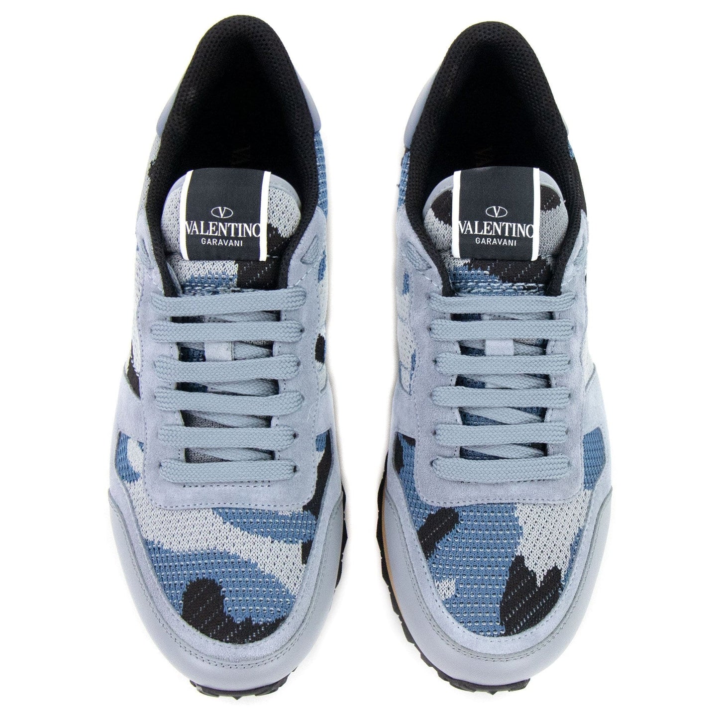 Valentino Mesh Fabric Camouflage Sneaker Grey Y01