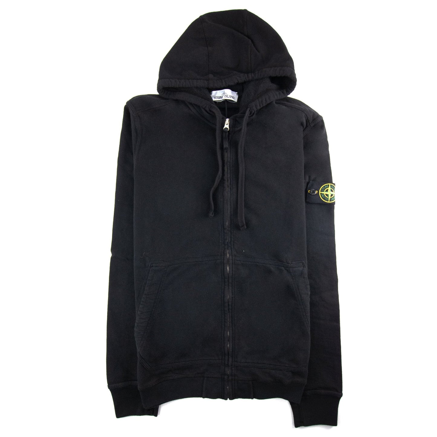 Stone Island Light Fleece Zip Up Sweatshirt Black V0029