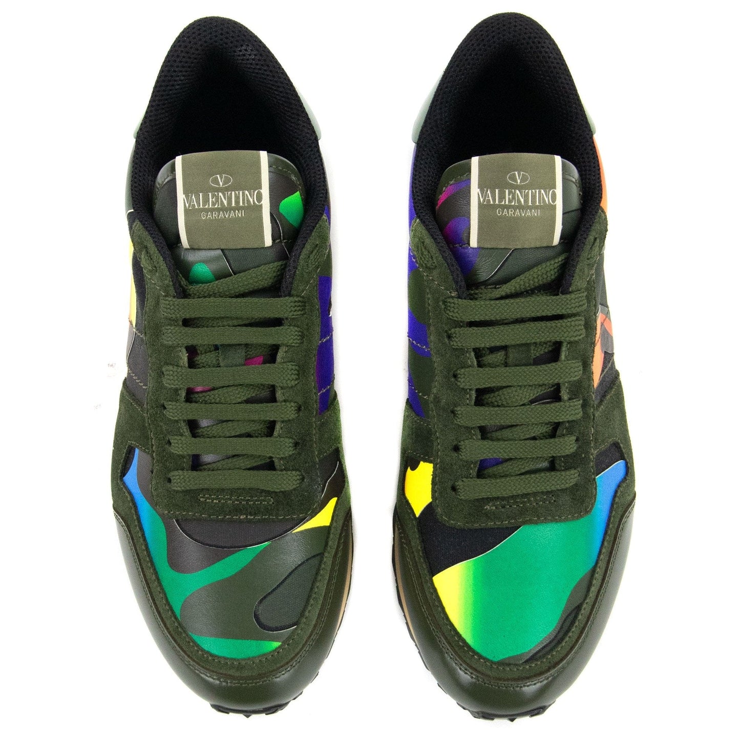 Valentino Camouflage Rockrunner Sneaker Olive Oal