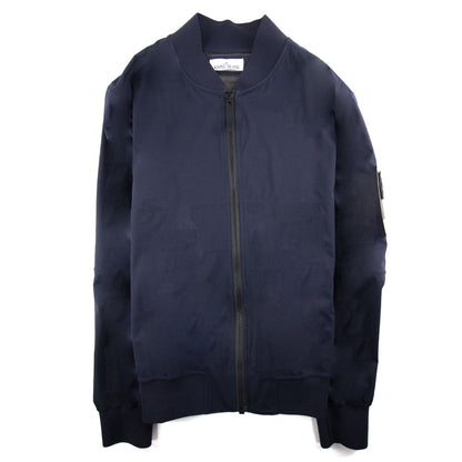 Stone Island Light Soft Shell Grid Bomber Jacket Navy Blue V0020