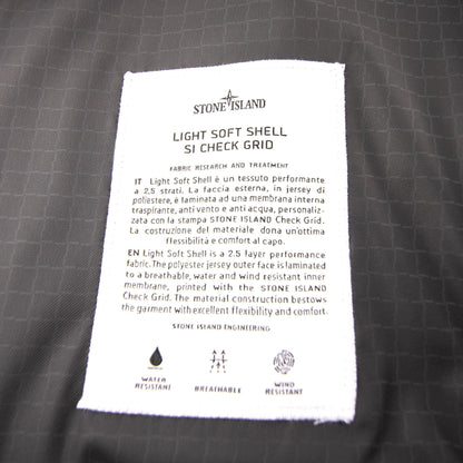 Stone Island Light Soft Shell Grid Bomber Jacket Navy Blue V0020