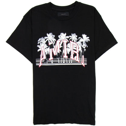 Amiri Varsity Palms T Shirt Black 001