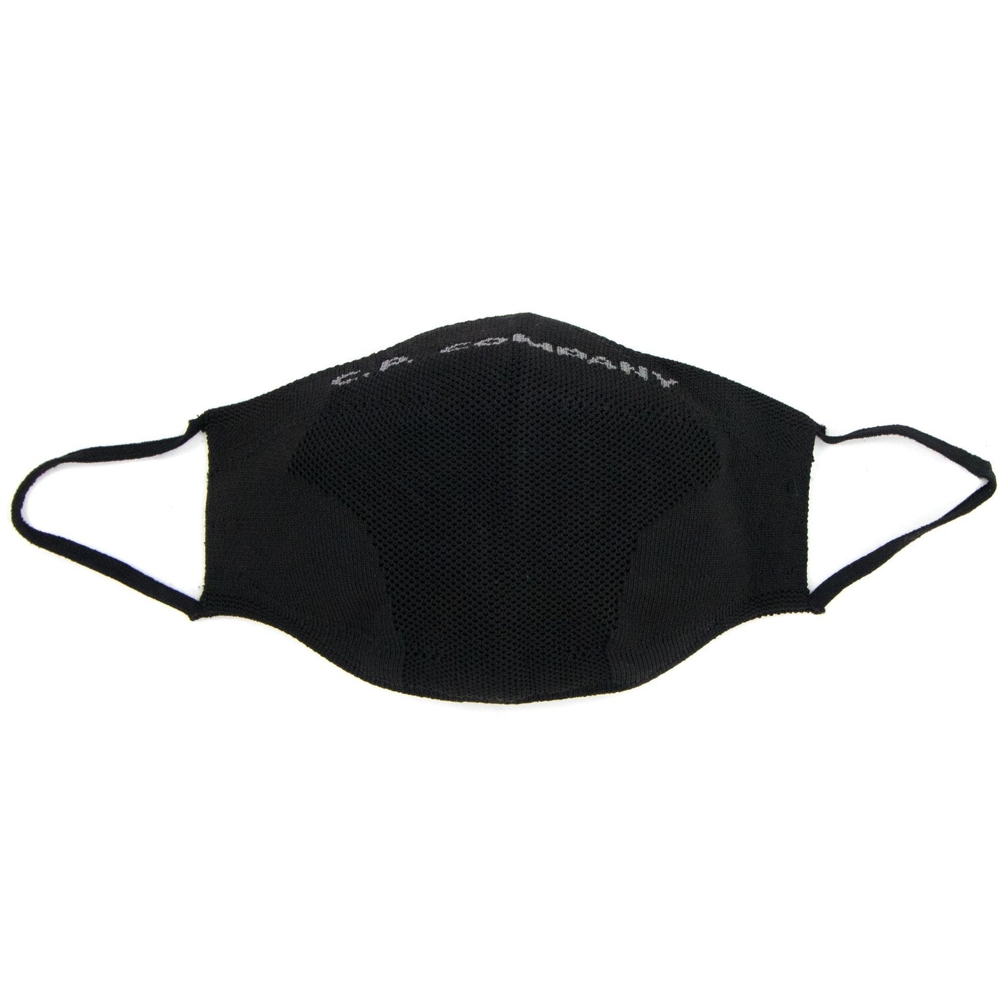 Cp Company Knit Yarn Logo Print Face Mask Black V01