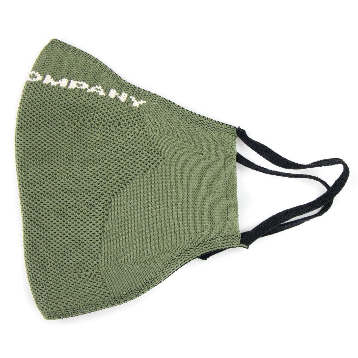 Cp Company Knit Yarn Logo Print Face Mask Green V02