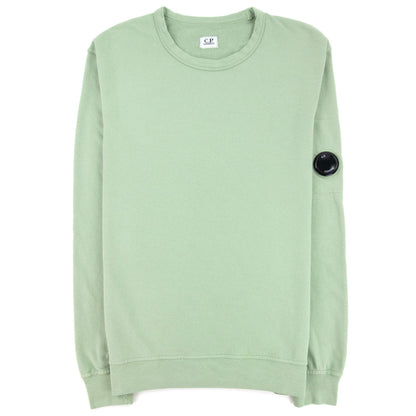 Cp Company Light Fleece Lens Crew Sweatshirt Tea 631
