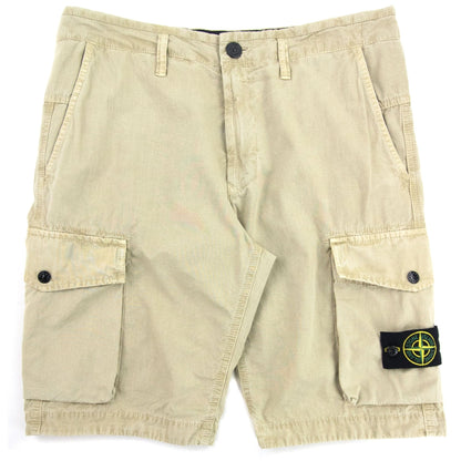 Stone Island Utility Pocket Cargo Bermuda Shorts Beige V0195