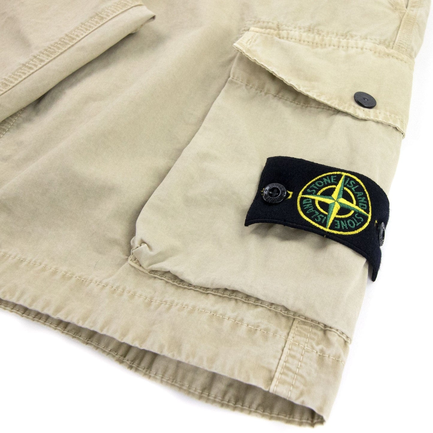 Stone Island Utility Pocket Cargo Bermuda Shorts Beige V0195