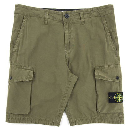 Stone Island Utility Pocket Cargo Bermuda Shorts Khaki V058