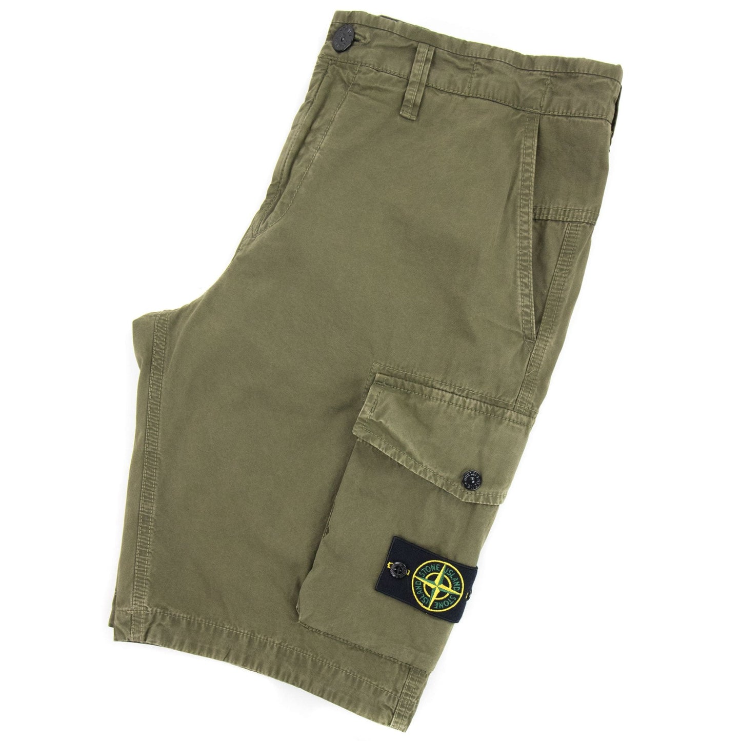 Stone Island Utility Pocket Cargo Bermuda Shorts Khaki V058