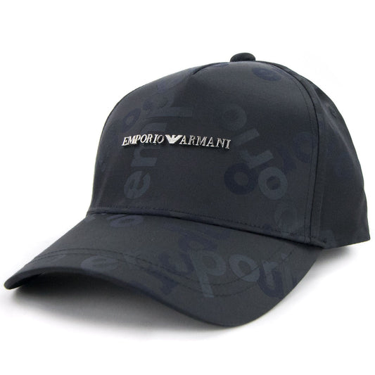 Emporio Armani Metal Logo Cloche Cap Black 00020