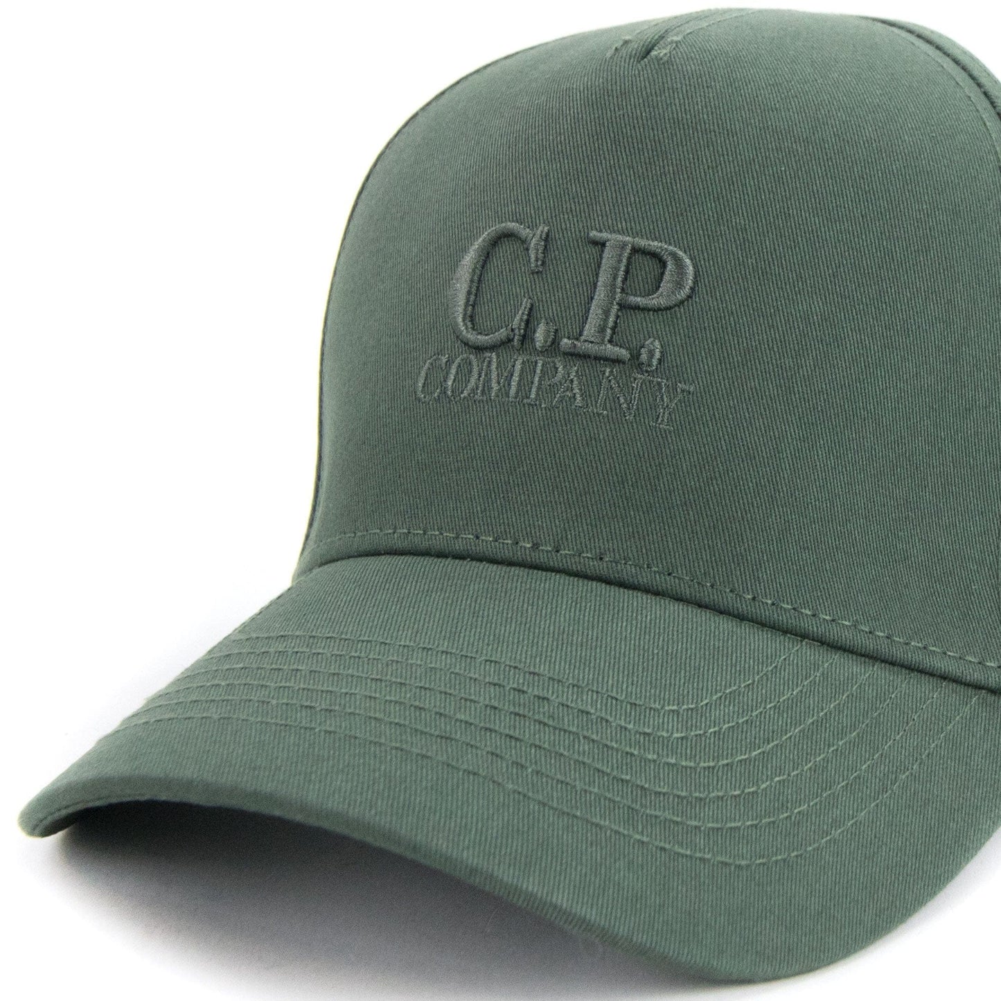 Cp Company Embroidered Logo Cap Green 668