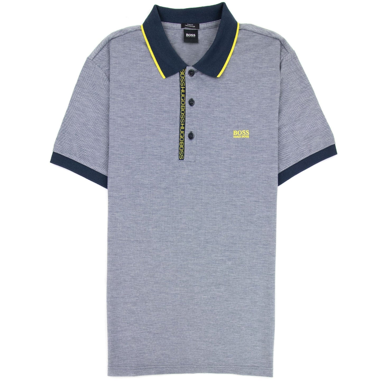 Hugo Boss Paule 4 Writing Polo Blue/Yellow