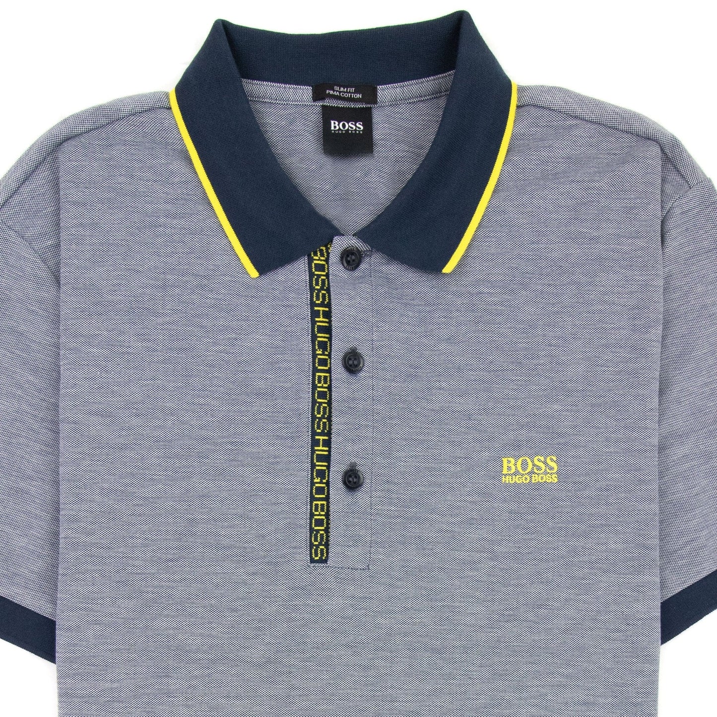 Hugo Boss Paule 4 Writing Polo Blue/Yellow